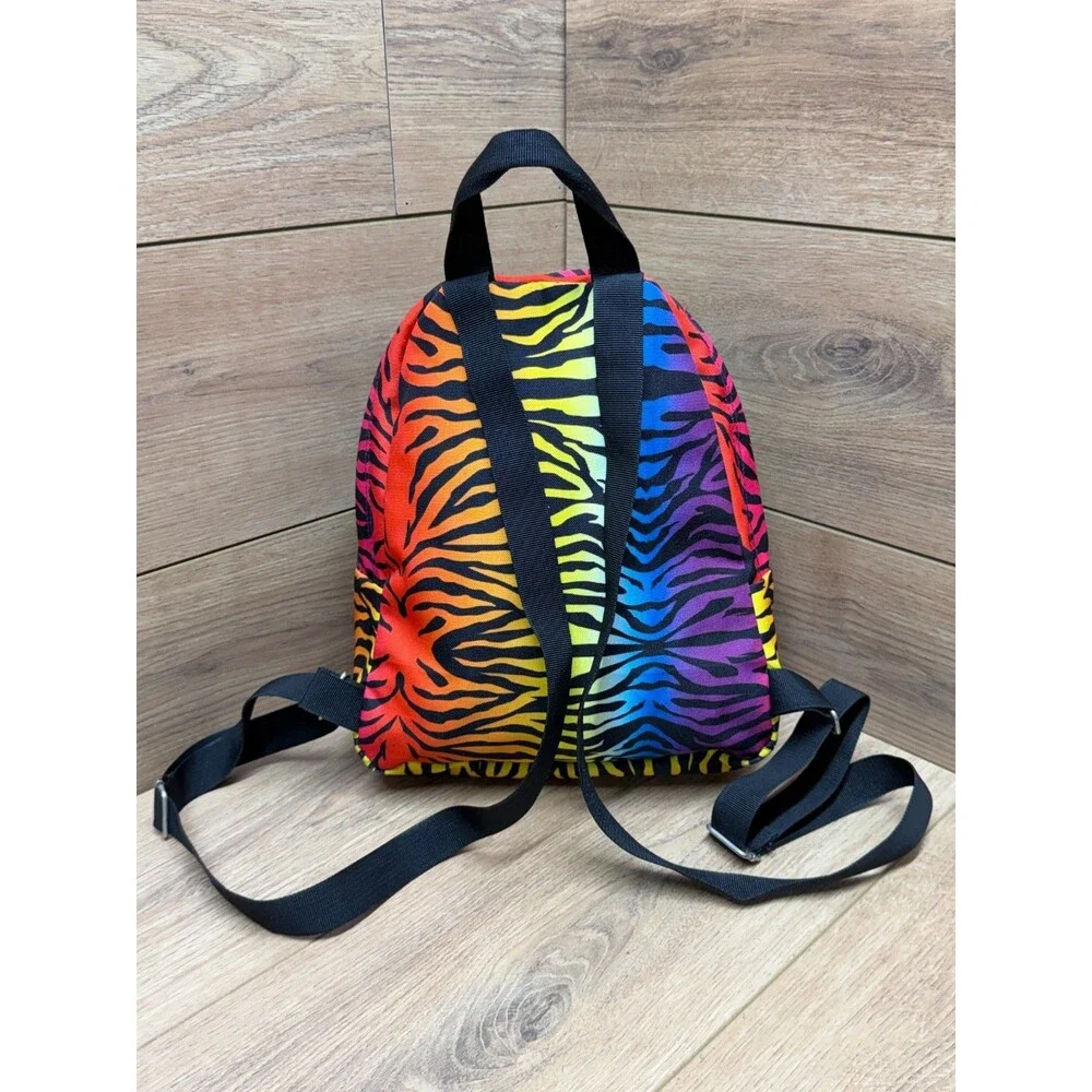 JanSport Rainbow Zebra Print Mini Backpack Made in USA - 90s Vintage